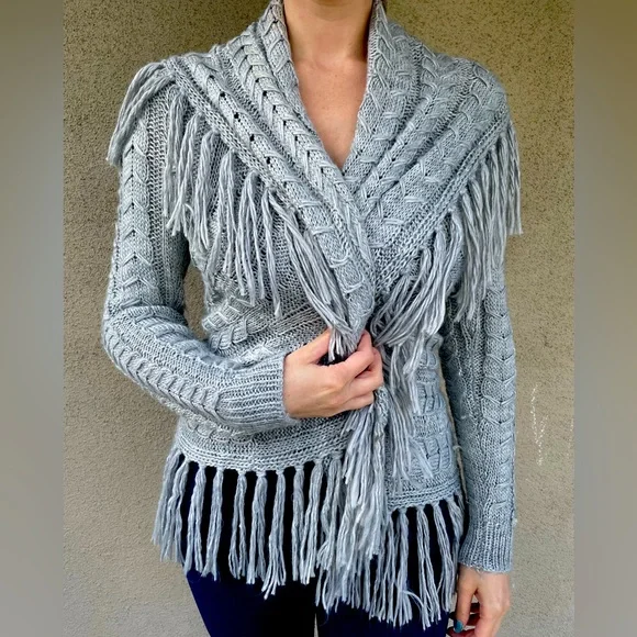 BB Dakota - KARLI CARDIGAN IN GREY - Picture 4 of 6